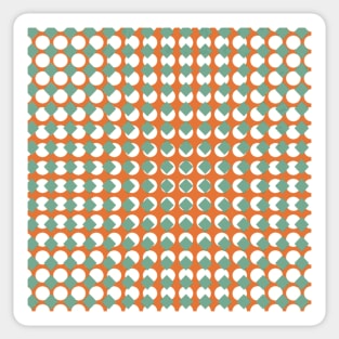 Circle diamond retro pattern Sticker